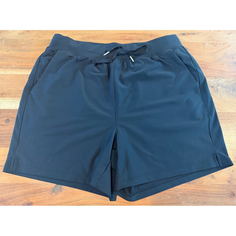 Old Navy Active Powersoft High-Rise Go-Dry Athletic Shorts Black Womens Medium